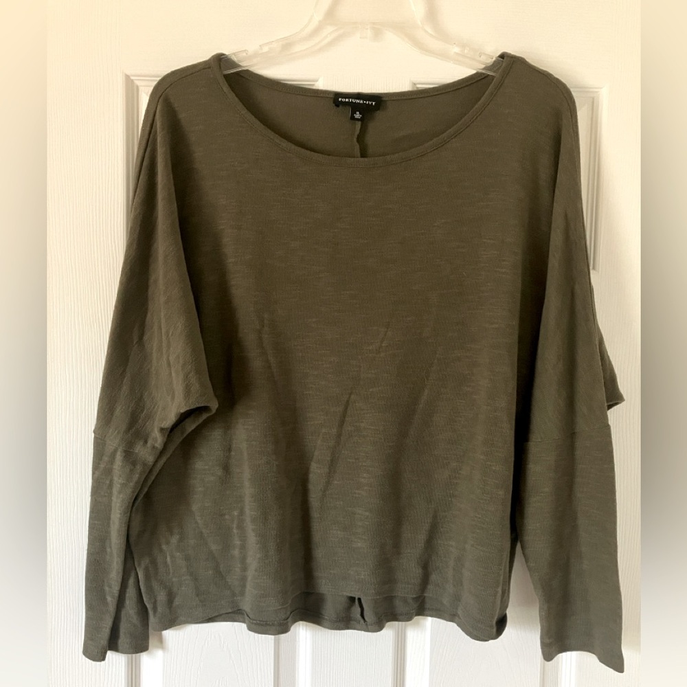 Fortune + Ivy Olive Green Sweater
